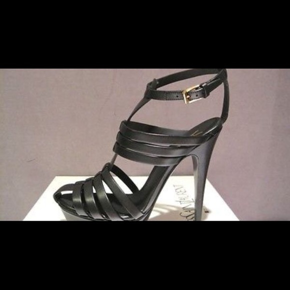 Like new YSL Tribute gladiator platform heel black - Picture 2 of 10